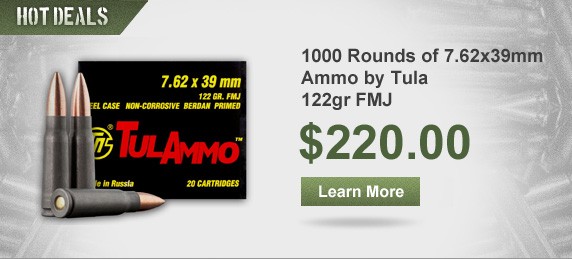 Hot Deal on Bulk Tula 7.62x39mm 122 Grain FMJ Ammo